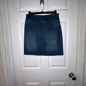 NWOT - Denim Mini Skort in Dark Blue - Versatile Everyday Staple